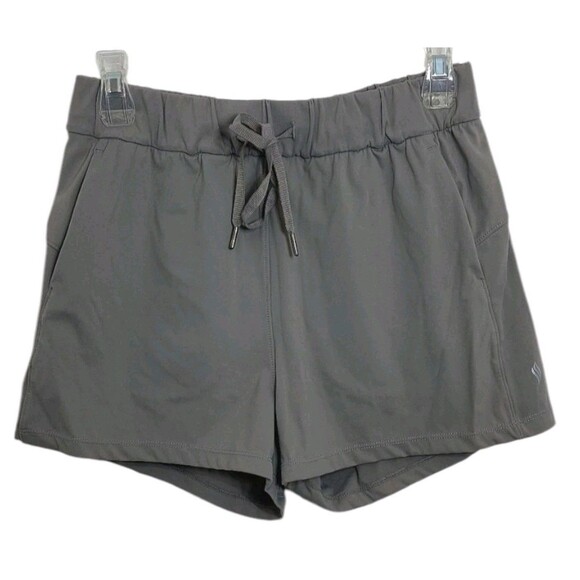 Women's Size Small Shorts Gray Elastic Waist Drawstring Running Athletic Sports - Picture 1 of 11